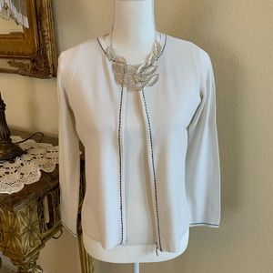 Emma James two piece sweater set warm white Size S